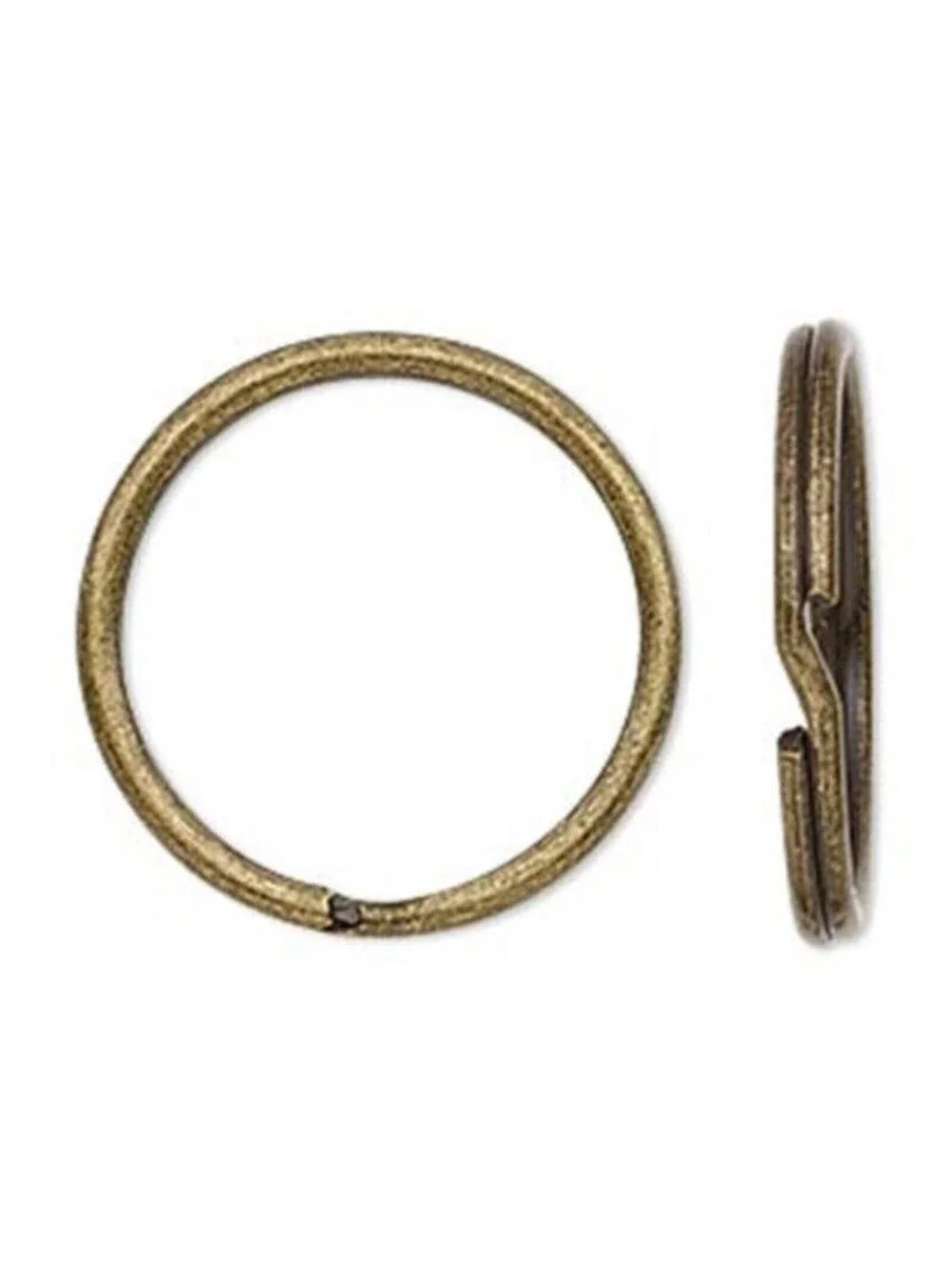 Bulk Steampunk Antiqued Brass 28mm Key Chain Jewelry Split Ring Findings 10 pcs